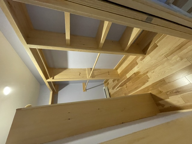 Walk-in closet with custom built-ins